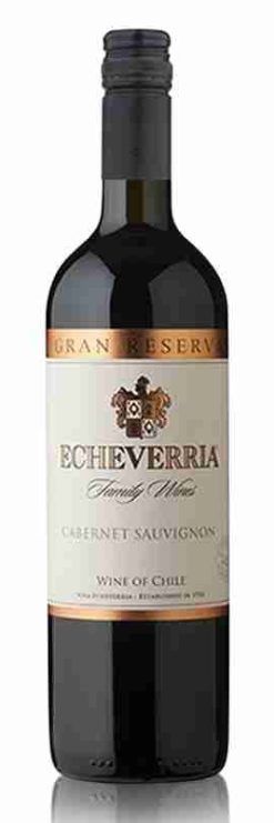 Cabernet Sauvignon, Gran Reserva Valle de Curico, Vigña Echeverría, red wine