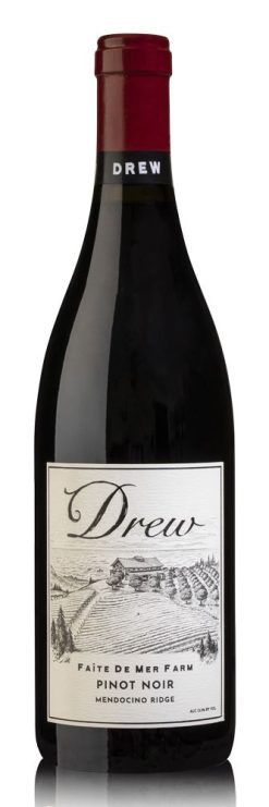 pinot-noir-faite-de-mer-farm-mendocino ridge-drew-family-shelved-wine